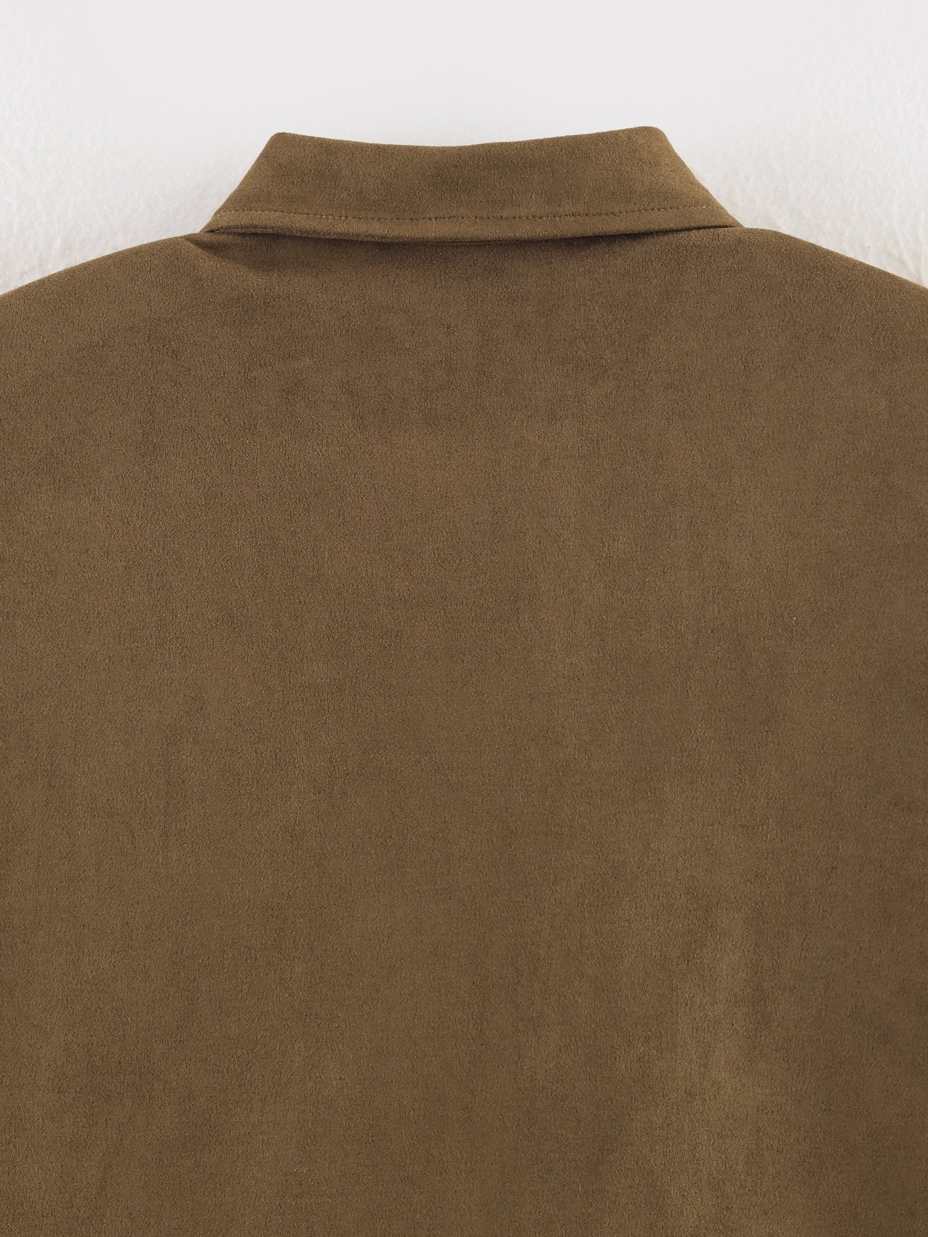 Women Clothing at Casual Suede Shirt Decorative Jacket