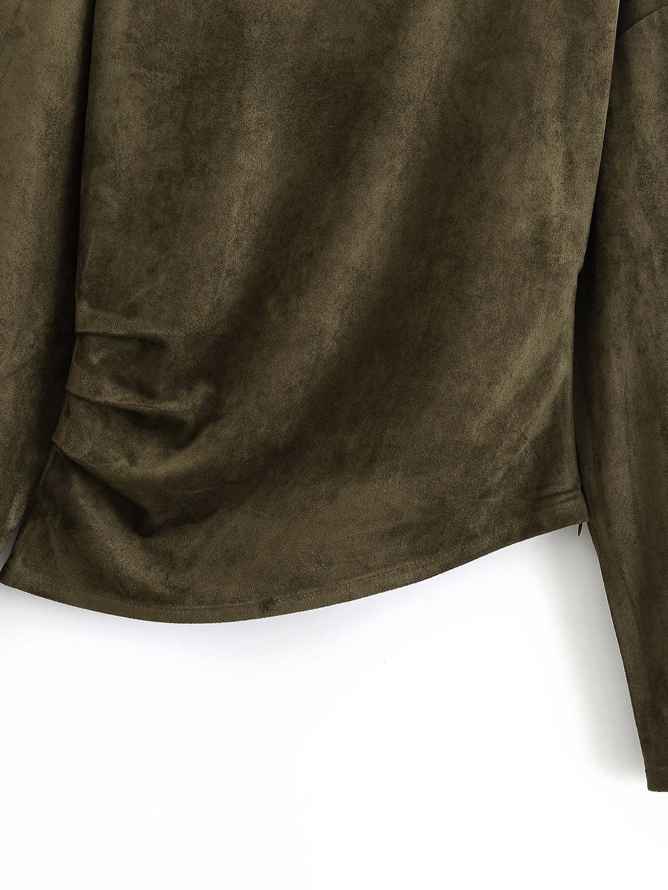 Women Clothing Waist Pleated Suede T shirt Top Belt Pants Suit Women