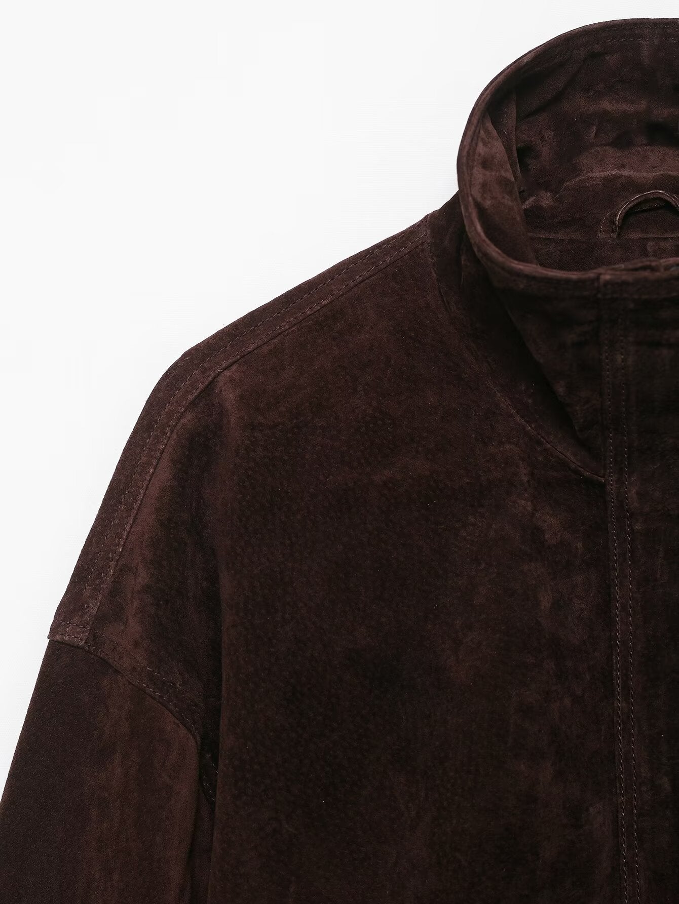 Women Clothing at Loose Suede Jacket