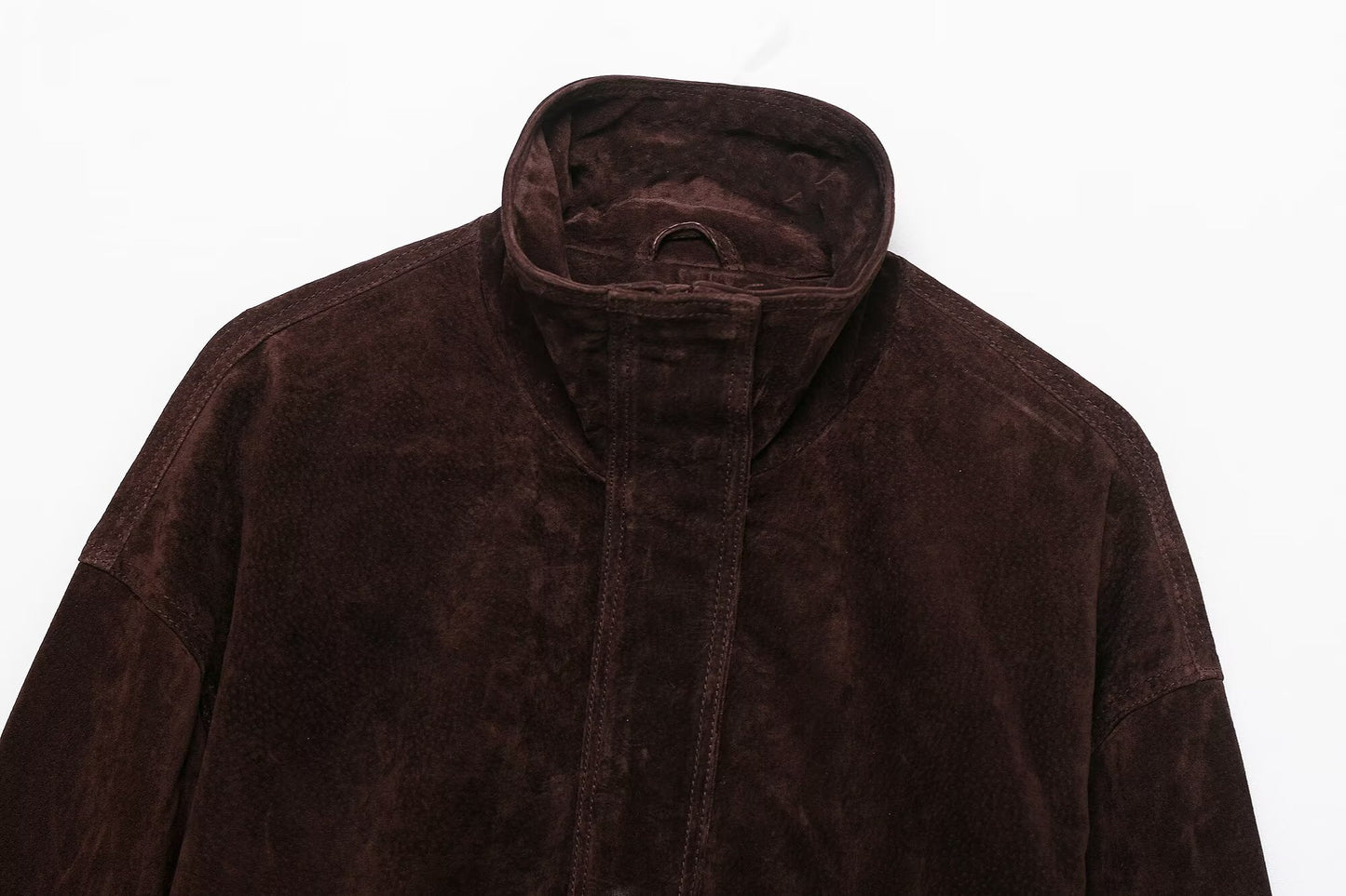 Women Clothing at Loose Suede Jacket