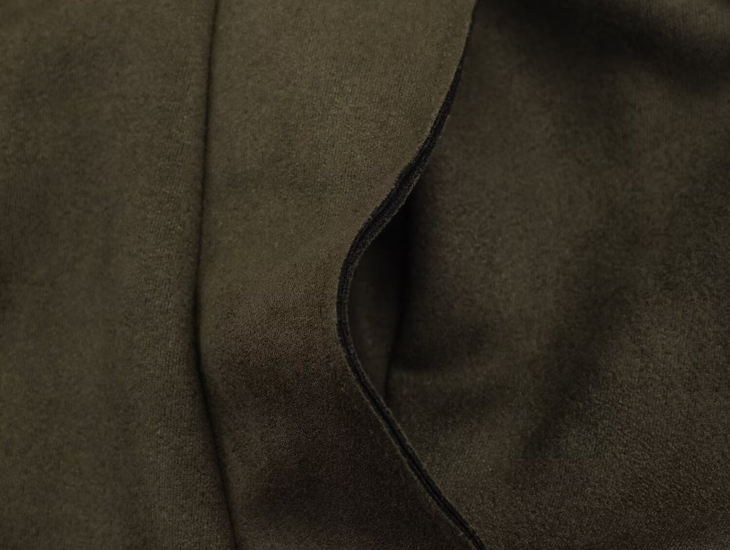 Women Clothing Elegant Suede Effect Long Trench Coat