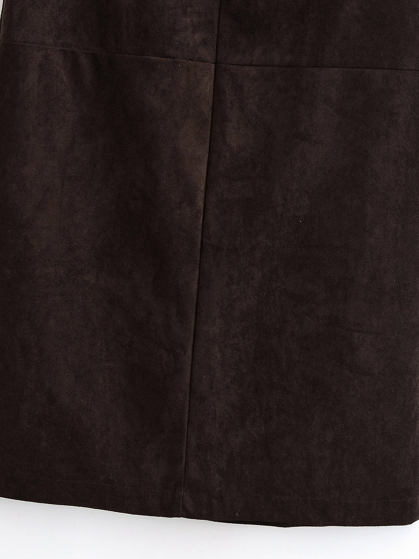 Women Clothing Autumn Brown Front Slit Design Sheath Long Skirt