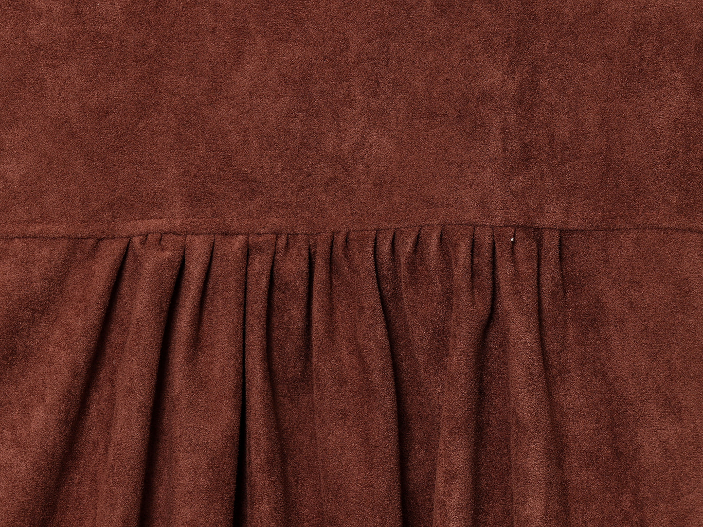 Elegant Women Clothing Solid Color Suede Pleated Stand Collar Coat