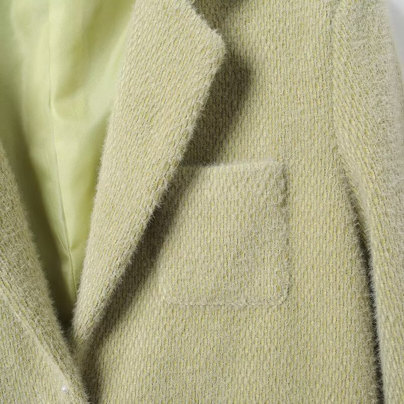 Women Clothing Long Sleeve Suede Casual Blazer Top