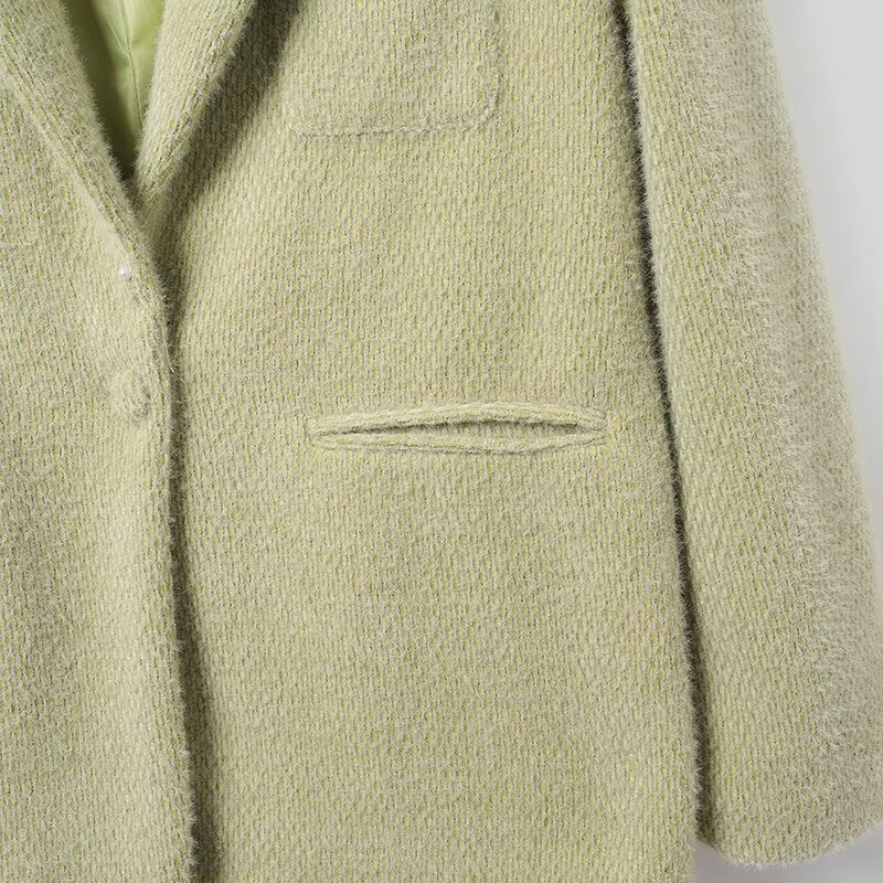 Women Clothing Long Sleeve Suede Casual Blazer Top