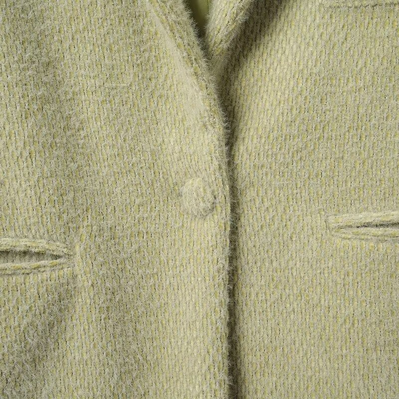 Women Clothing Long Sleeve Suede Casual Blazer Top