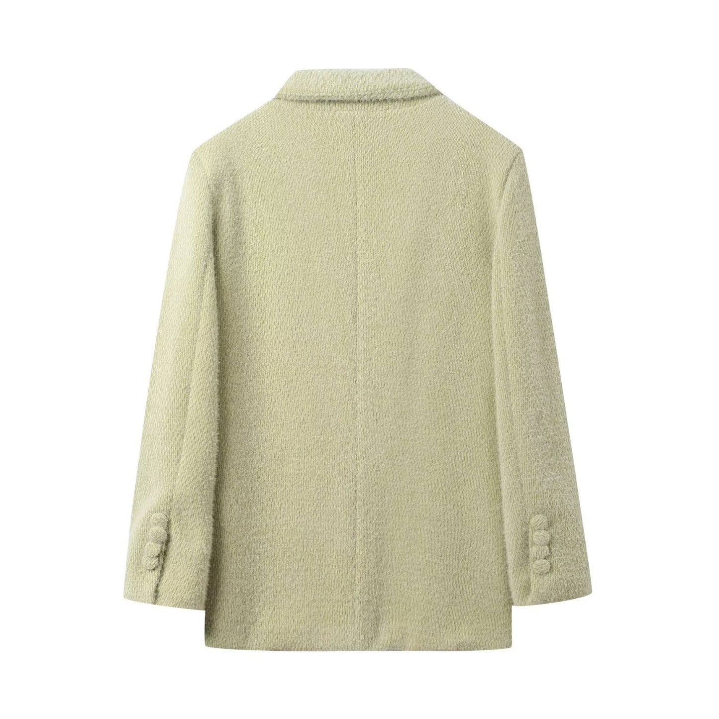 Women Clothing Long Sleeve Suede Casual Blazer Top