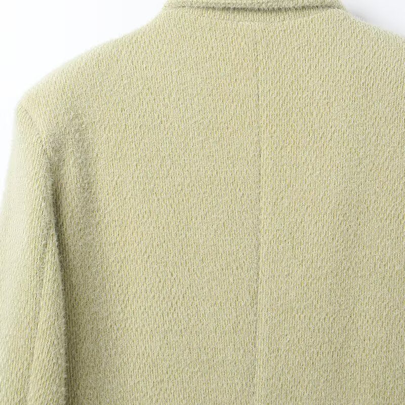 Women Clothing Long Sleeve Suede Casual Blazer Top