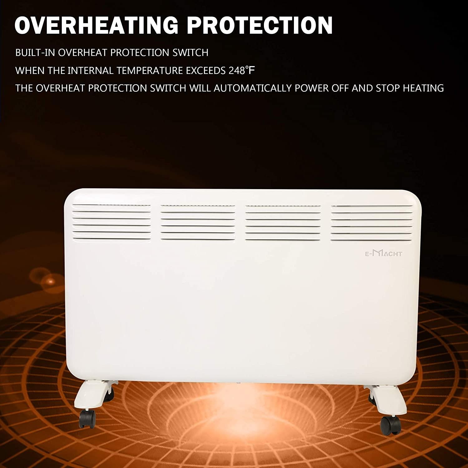 1500W Electric Space Heater Freestanding Large Room Convection Heater w/ Adjustable LED Digital Thermostat himalipasal