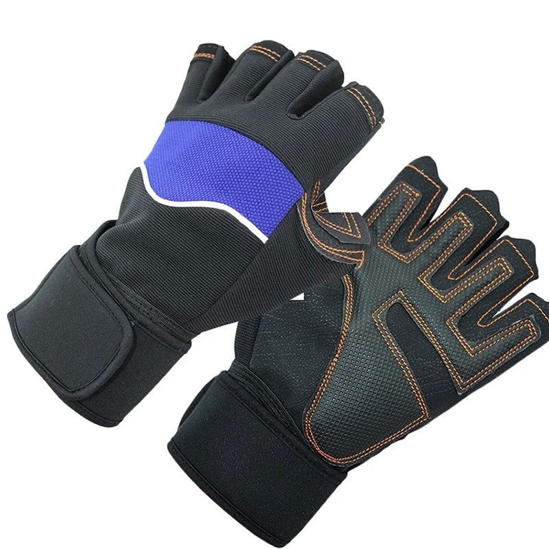 1Pair Riding Non-skid, Warm, Sunscreen, Outdoor Mountaineering Tactics, Fitness, and Cycling Open Finger Half Finger Gloves himalipasal