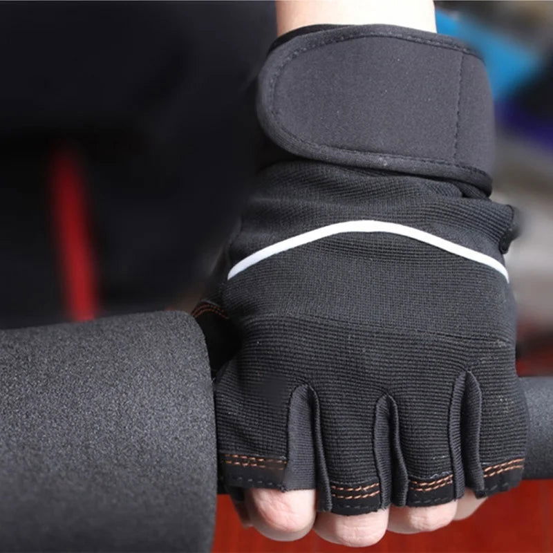 1Pair Riding Non-skid, Warm, Sunscreen, Outdoor Mountaineering Tactics, Fitness, and Cycling Open Finger Half Finger Gloves himalipasal