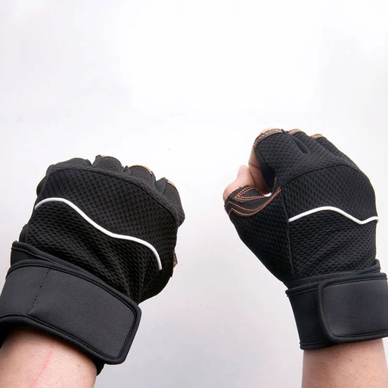 1Pair Riding Non-skid, Warm, Sunscreen, Outdoor Mountaineering Tactics, Fitness, and Cycling Open Finger Half Finger Gloves himalipasal