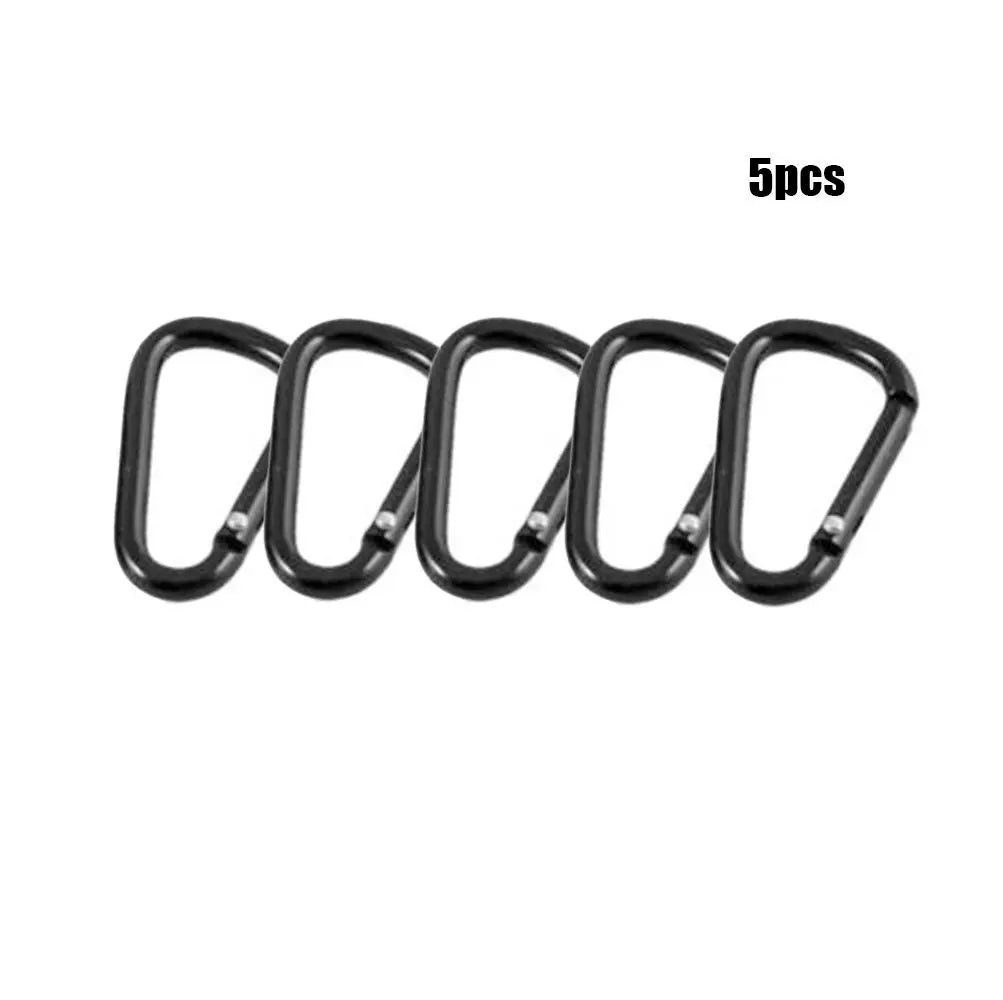 2/5/10pcs Multifunctional Alloy Aluminum Spring Hook Carabiner Camping Equipment Survival Gear Outdoor Mountaineering Travel Ki himalipasal