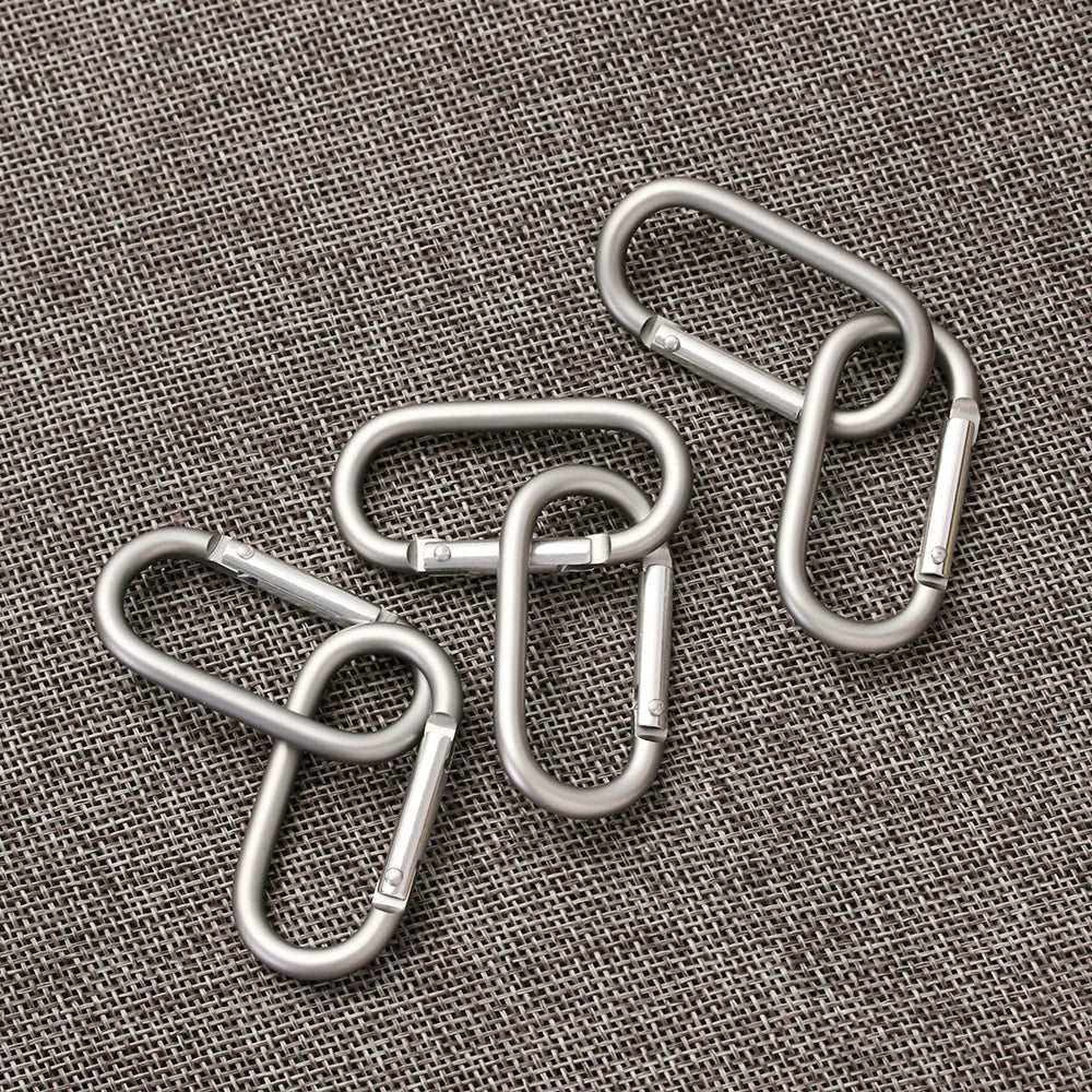 2/5/10pcs Multifunctional Alloy Aluminum Spring Hook Carabiner Camping Equipment Survival Gear Outdoor Mountaineering Travel Ki himalipasal