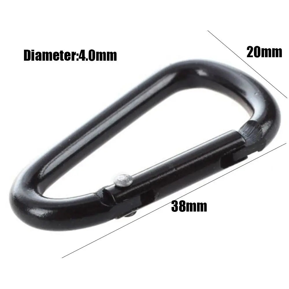 2/5/10pcs Multifunctional Alloy Aluminum Spring Hook Carabiner Camping Equipment Survival Gear Outdoor Mountaineering Travel Ki himalipasal