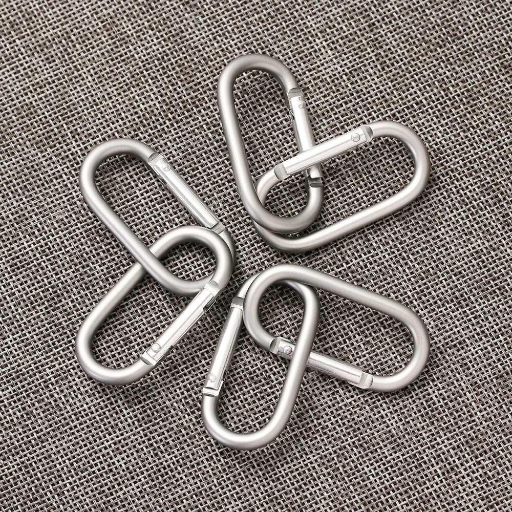 2/5/10pcs Multifunctional Alloy Aluminum Spring Hook Carabiner Camping Equipment Survival Gear Outdoor Mountaineering Travel Ki himalipasal