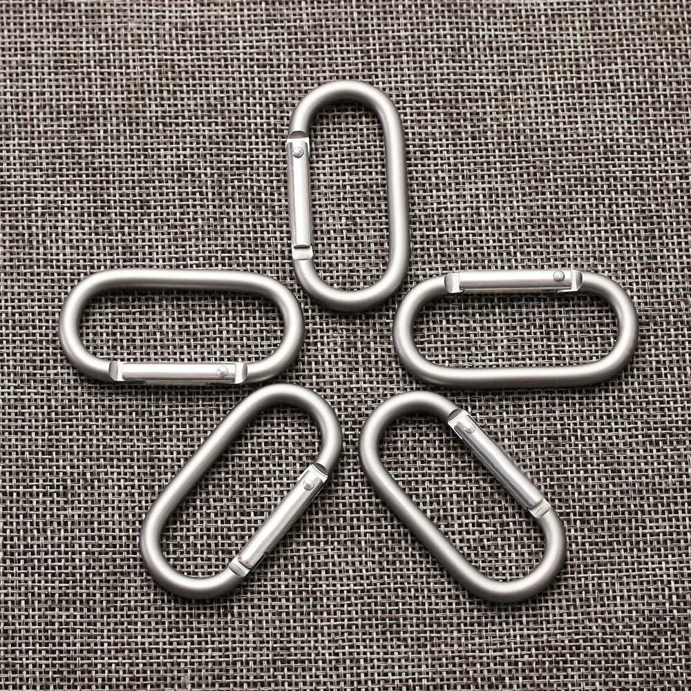 2/5/10pcs Multifunctional Alloy Aluminum Spring Hook Carabiner Camping Equipment Survival Gear Outdoor Mountaineering Travel Ki himalipasal