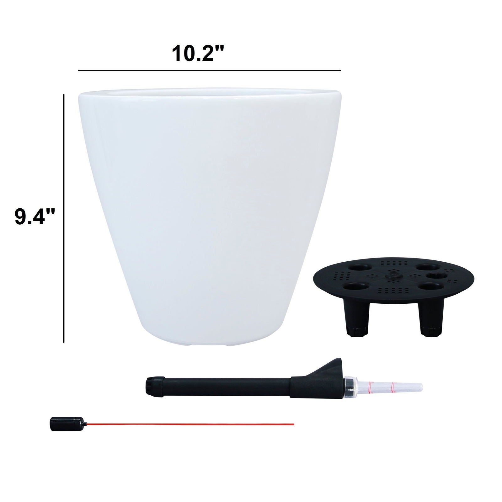 2-Pack Smart Self-watering Planter Pot for Indoor and Outdoor - White - Round Cone himalipasal