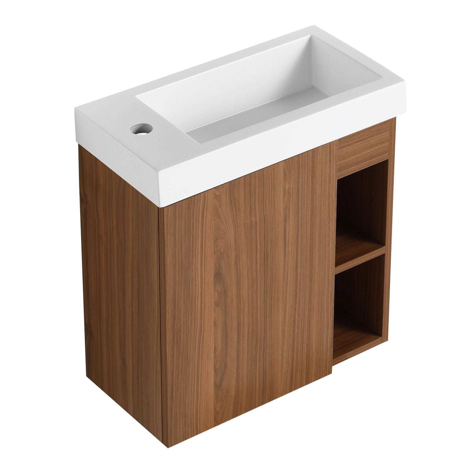 20'' Floating Wall-Mounted Bathroom Vanity with White Resin Sink & Soft-Close Cabinet Door himalipasal