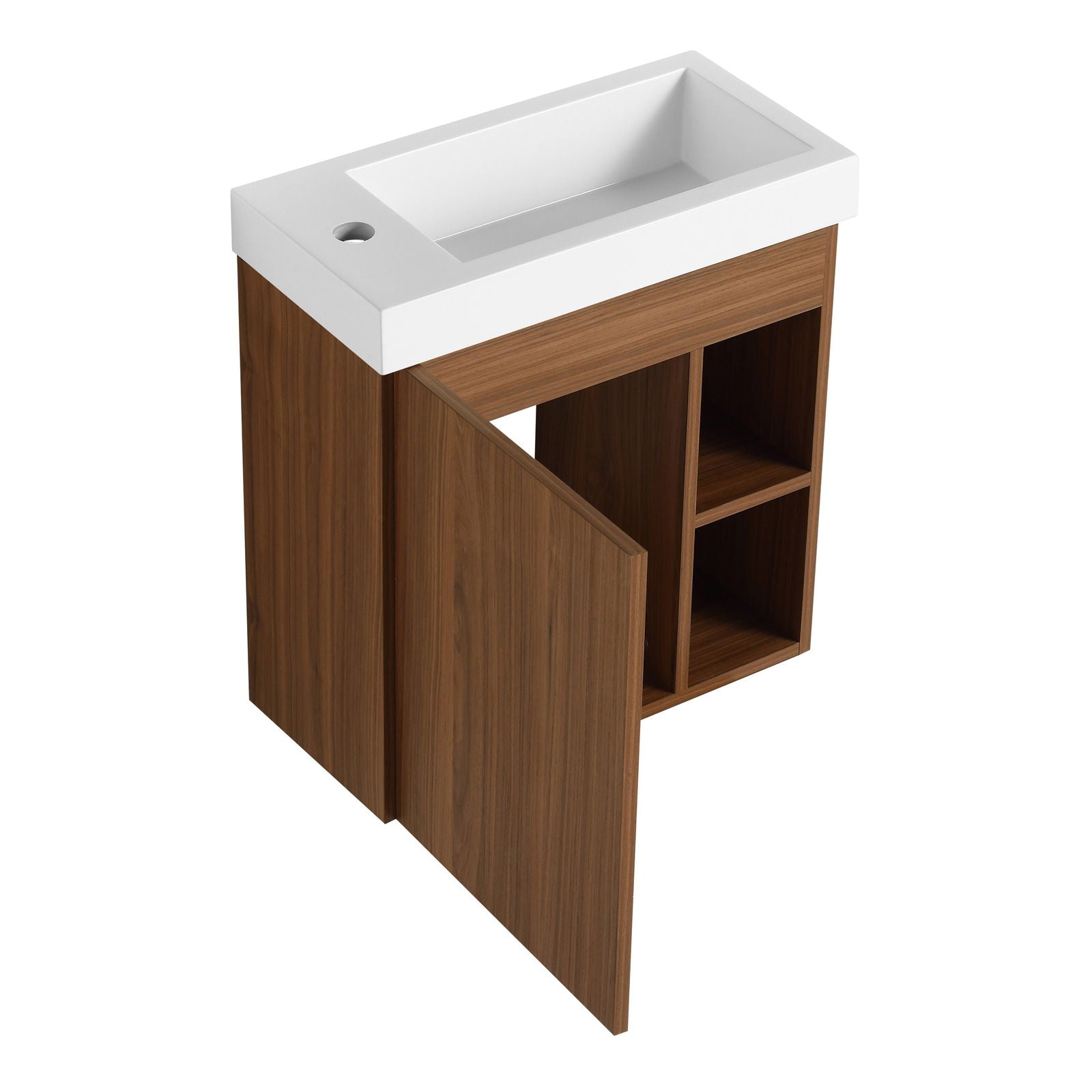 20'' Floating Wall-Mounted Bathroom Vanity with White Resin Sink & Soft-Close Cabinet Door himalipasal