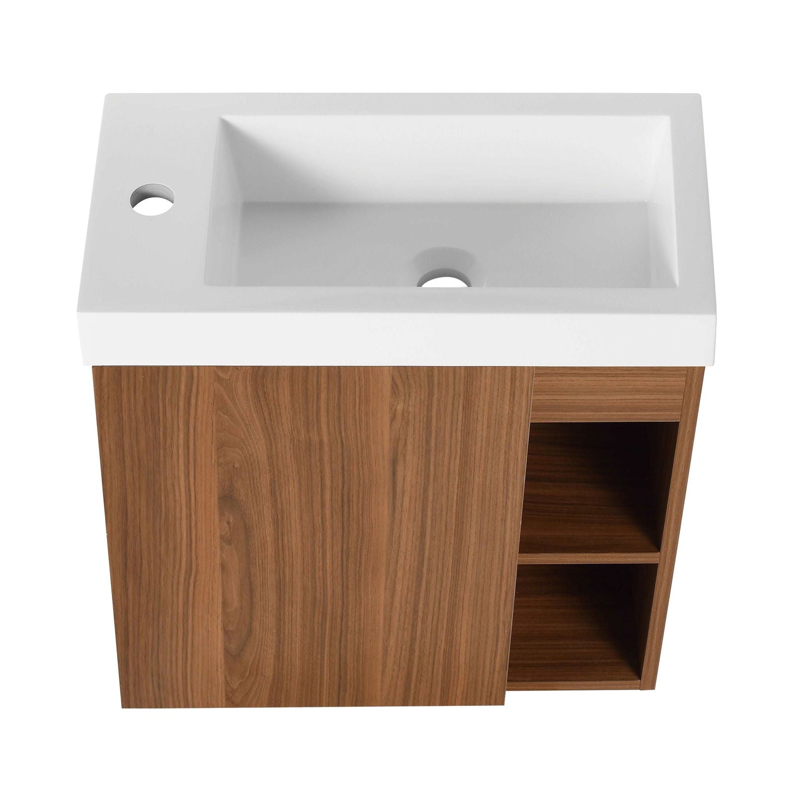 20'' Floating Wall-Mounted Bathroom Vanity with White Resin Sink & Soft-Close Cabinet Door himalipasal