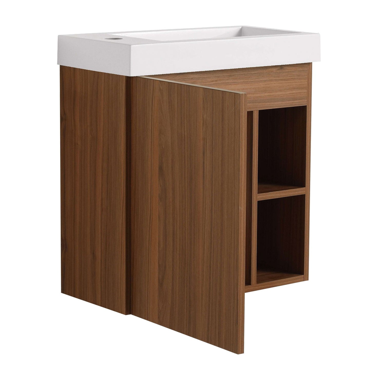 20'' Floating Wall-Mounted Bathroom Vanity with White Resin Sink & Soft-Close Cabinet Door himalipasal