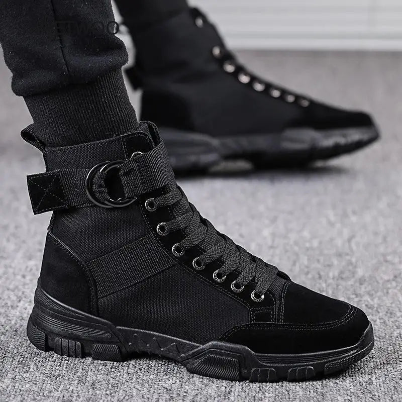 2021 new sports men's shoes fashion high-top mountaineering lightweight breathable canvas sneakers himalipasal