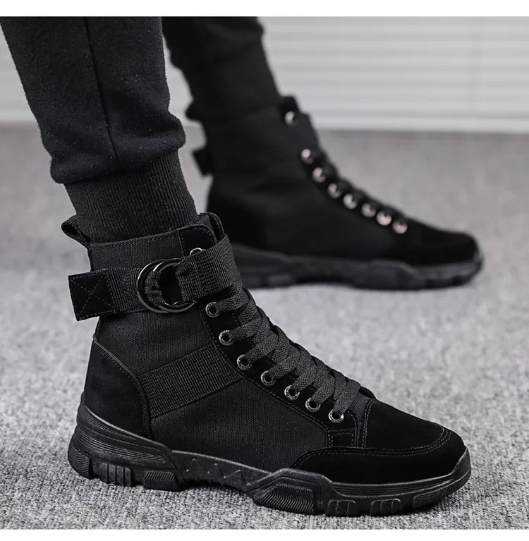 2021 new sports men's shoes fashion high-top mountaineering lightweight breathable canvas sneakers himalipasal