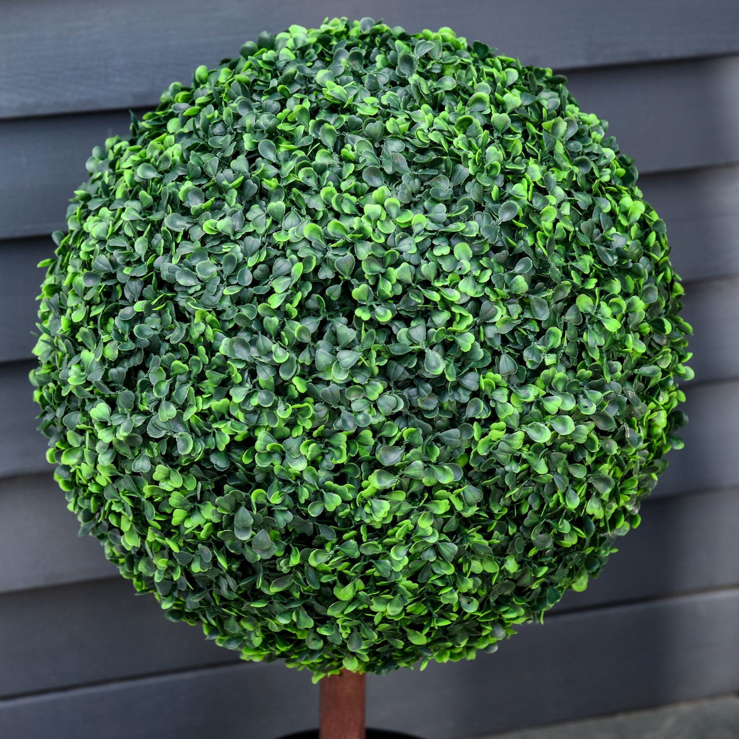 23.5" Artificial Boxwood Topiary Ball Tree, Fake Decorative Plant, Nursery Pot Included for Home, Balcony, Backyard and Garden himalipasal