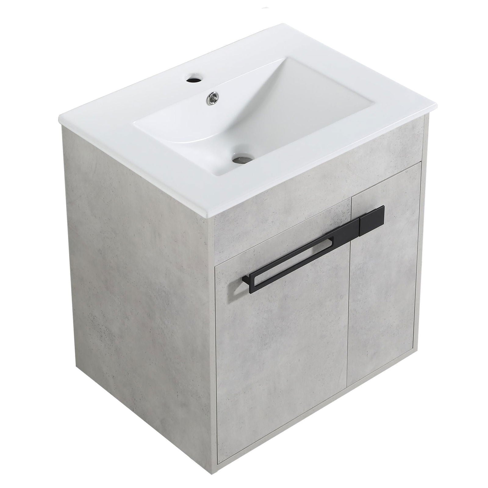 24 Inch Bathroom Vanity, Freestanding Bathroom Vanity or Floating is Optional Conversion-00324CG-1-G-BL9060B(KD-Packing) himalipasal