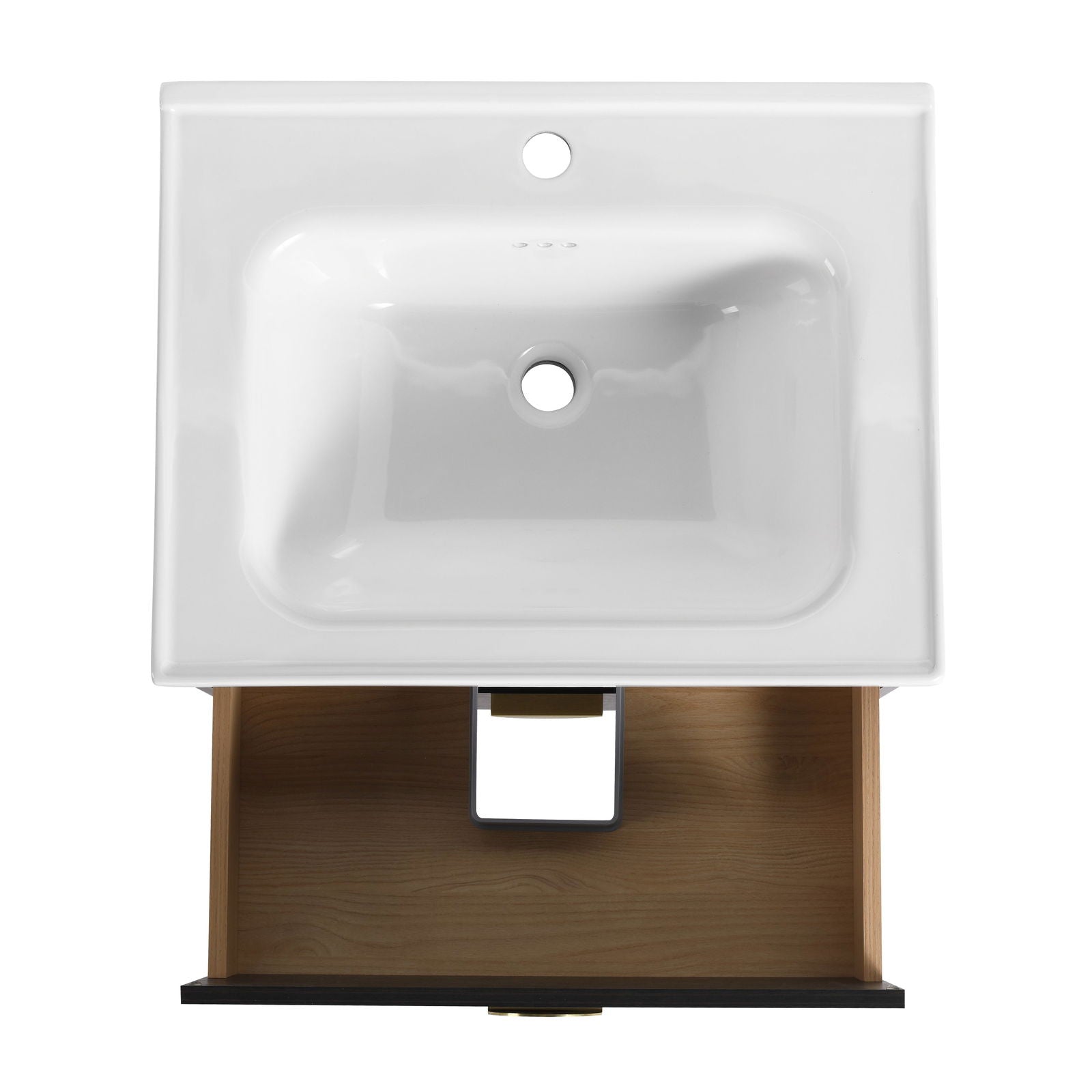 24 Inch Wall-Mounted Bathroom Vanity With Sink, For Small Bathroom (KD-Packing) himalipasal