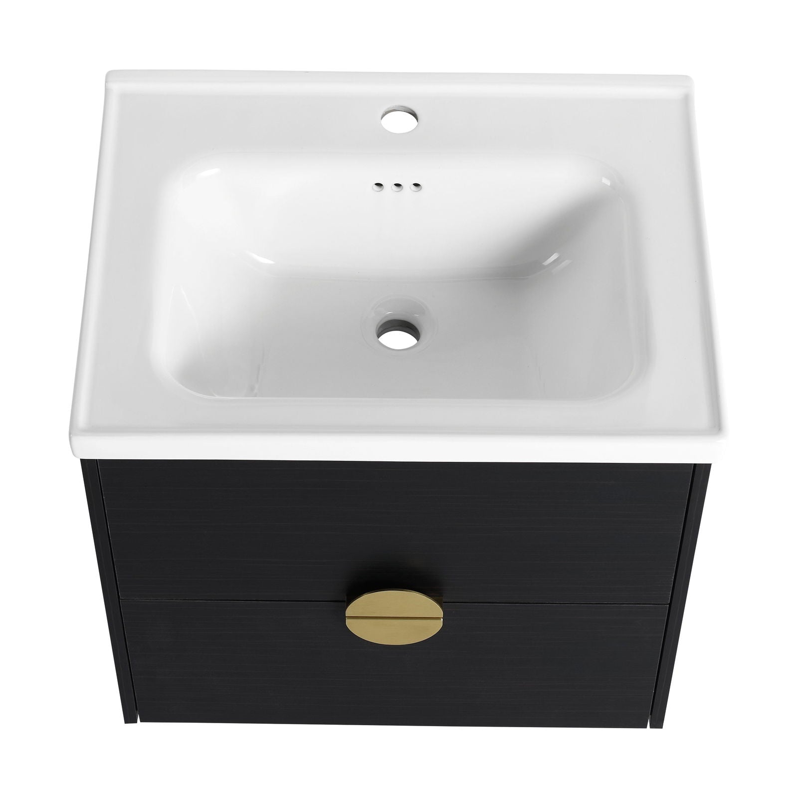 24 Inch Wall-Mounted Bathroom Vanity With Sink, For Small Bathroom (KD-Packing) himalipasal