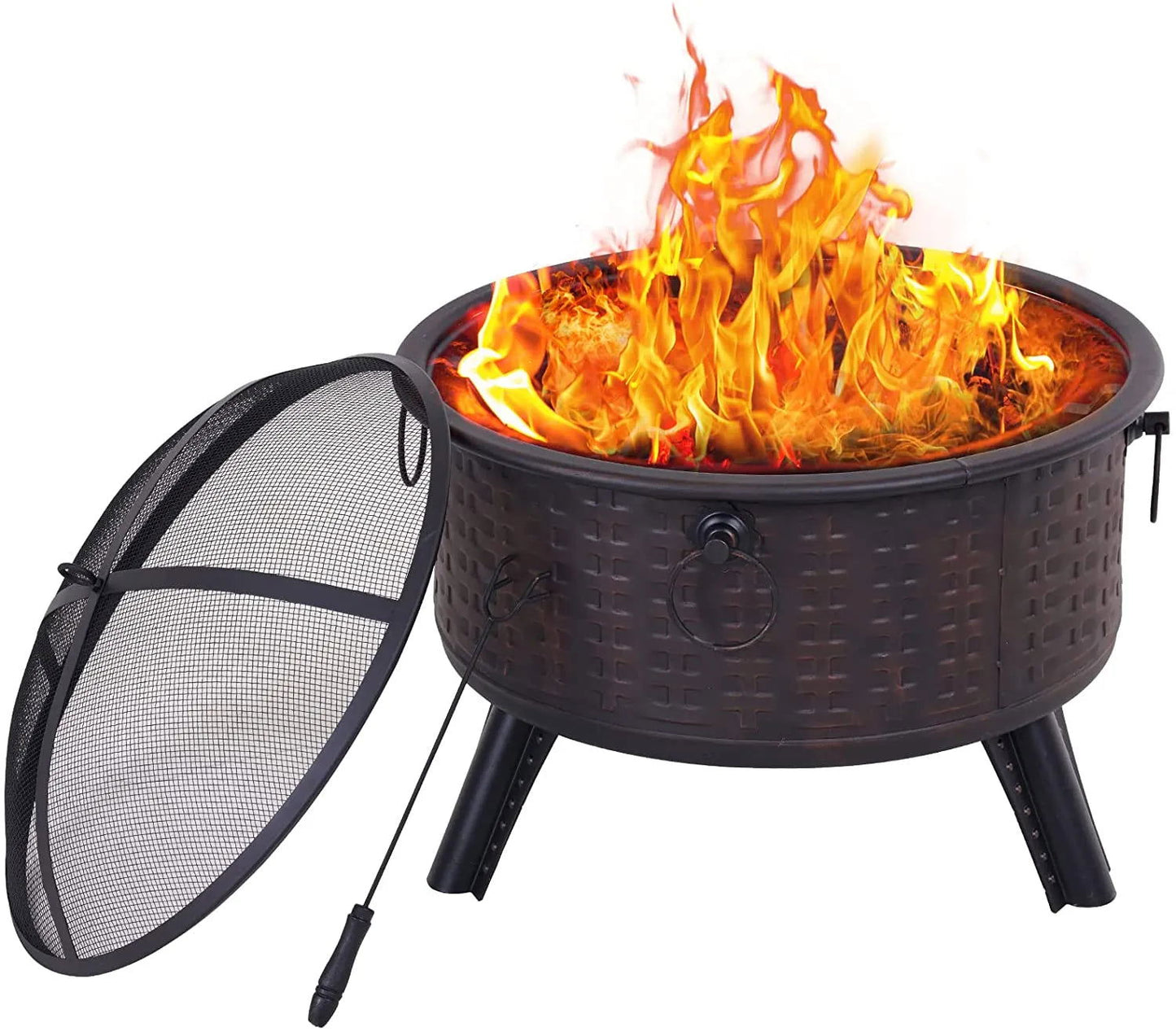 26'' Fire Pit Wood Burning Fire Pit For Outdoor himalipasal