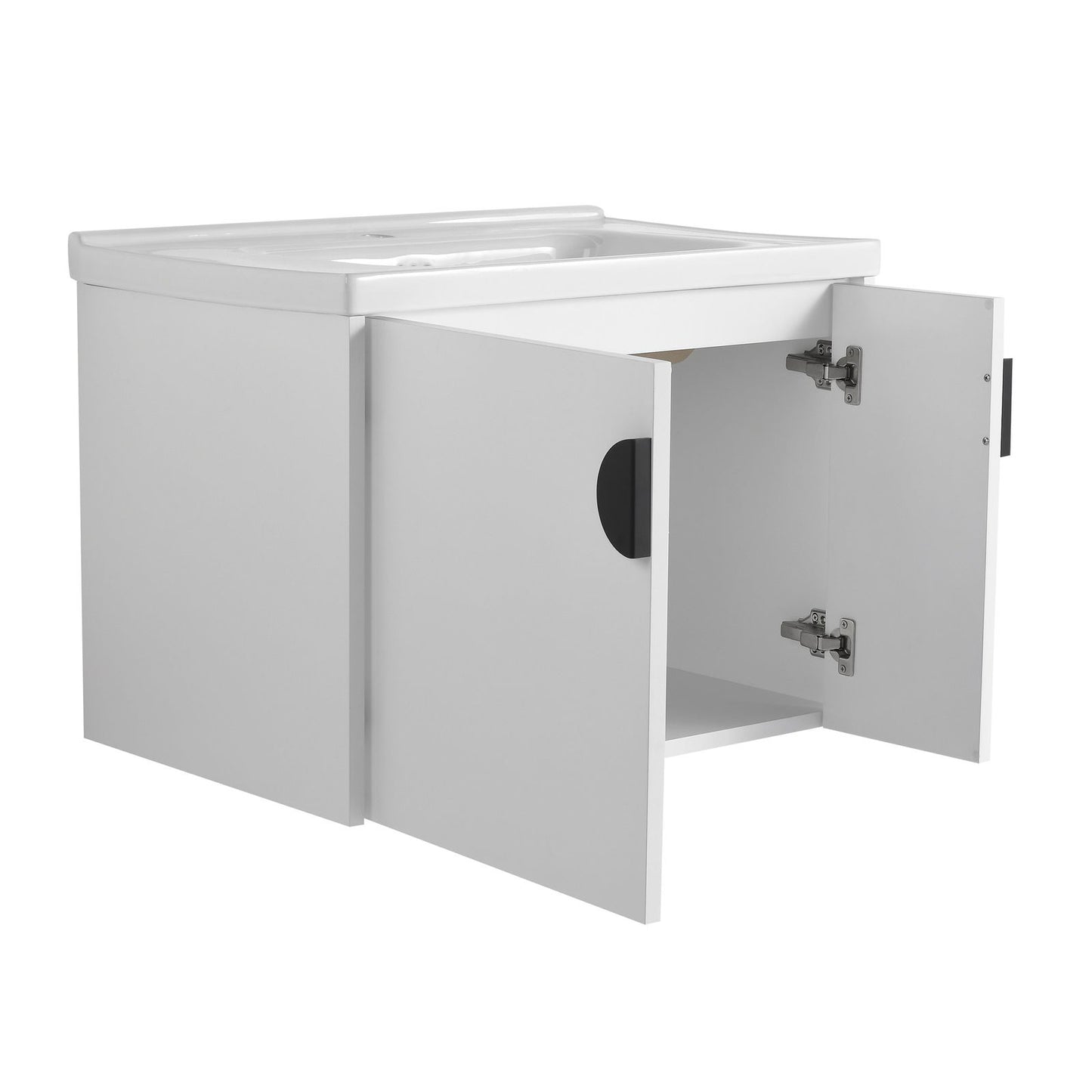 28 Inch Bathroom Vanity with Ceramic Sink, For Small Bathroom, Bathroom Vanity with Soft Close Door himalipasal