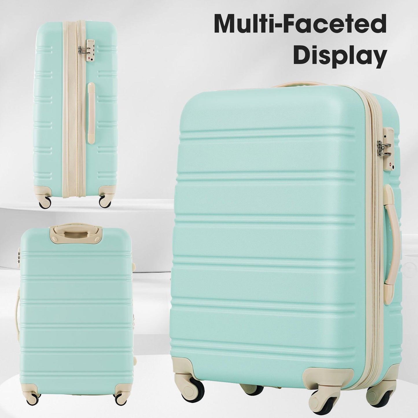 3 Piece Luggage Set Hardside Spinner Suitcase with TSA Lock 20" 24' 28" Available himalipasal