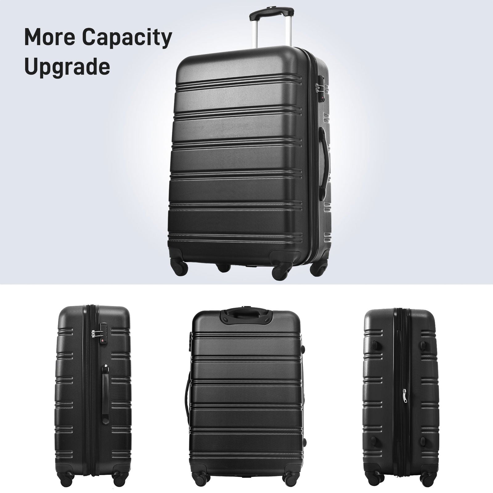 3 Piece Luggage Set Hardside Spinner Suitcase with TSA Lock 20" 24" 28" Available himalipasal