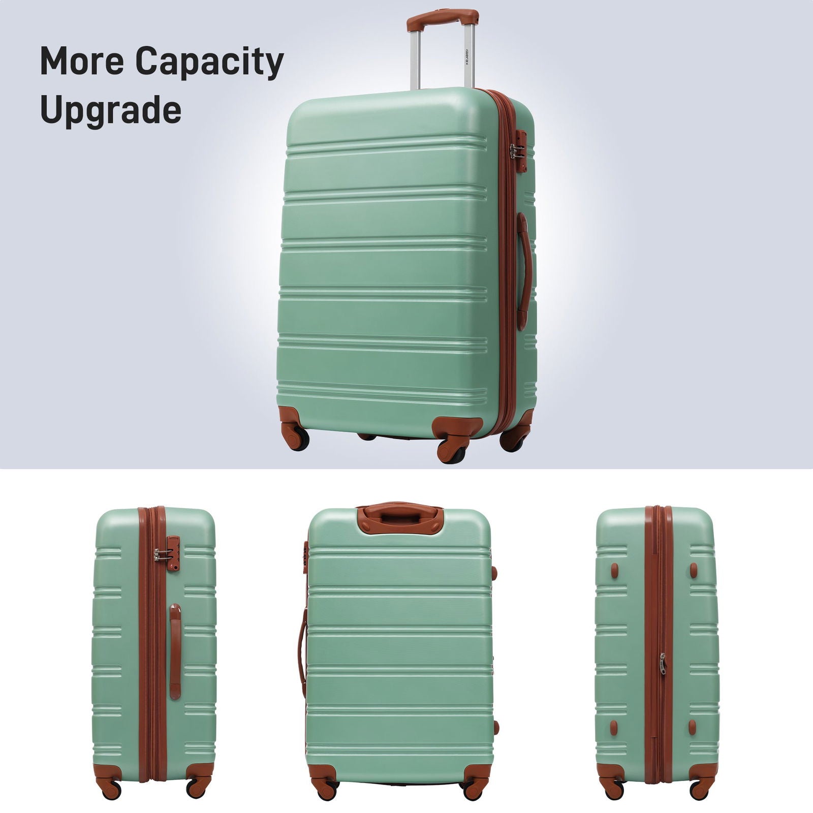 3 Piece Luggage Set Hardside Spinner Suitcase with TSA Lock 20" 24" 28" Available himalipasal