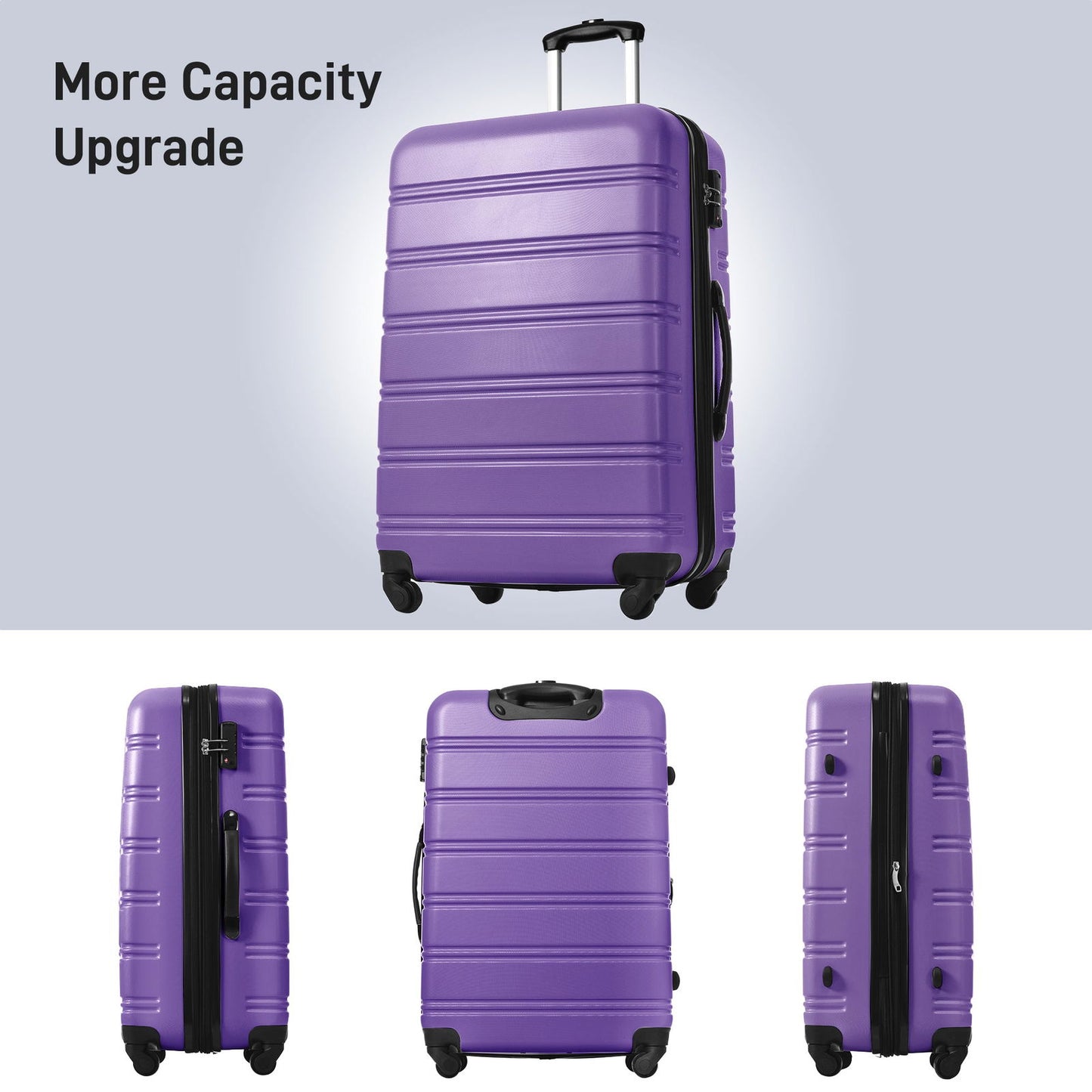 3 Piece Luggage Set Hardside Spinner Suitcase with TSA Lock 20" 24" 28" Available himalipasal