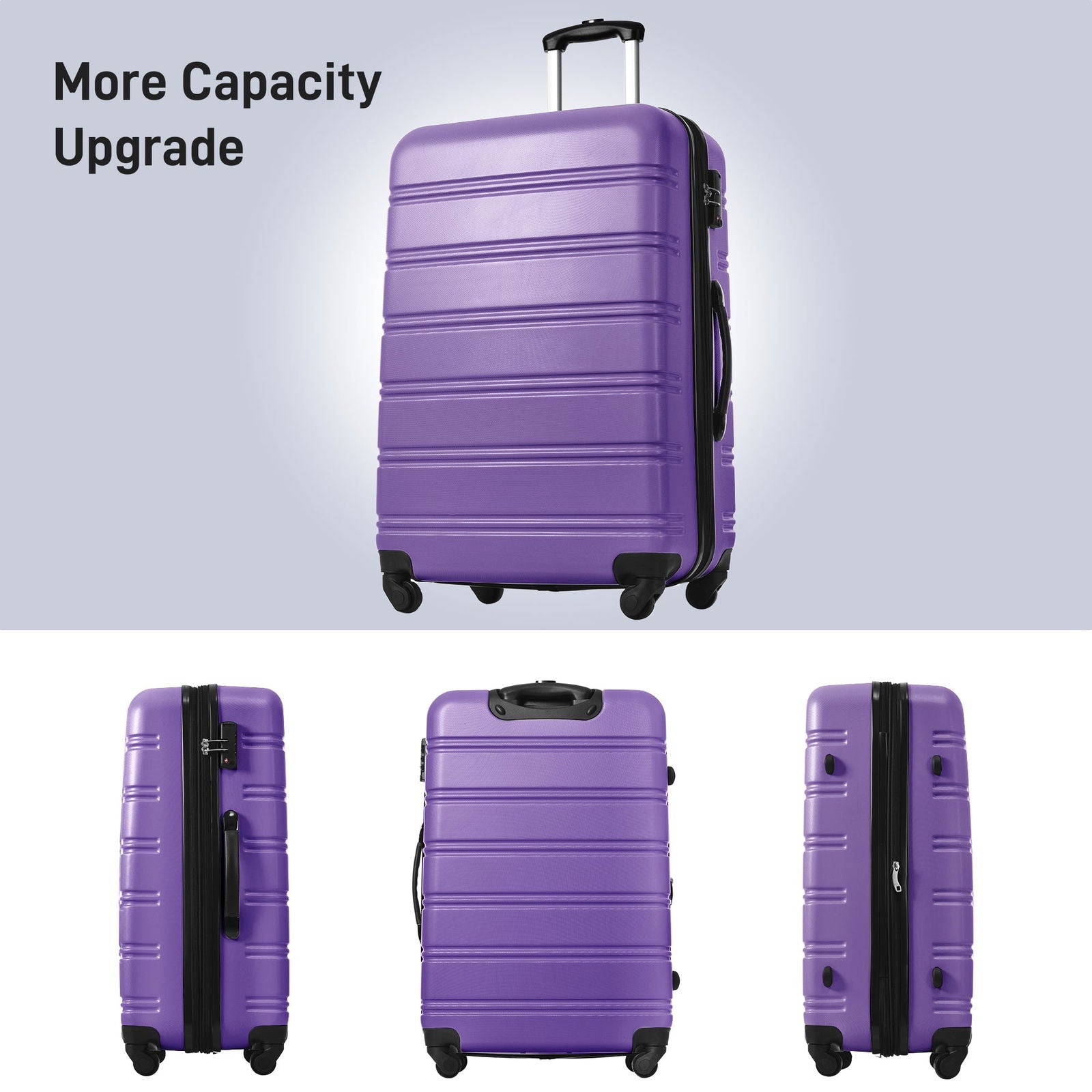 3 Piece Luggage Set Hardside Spinner Suitcase with TSA Lock 20" 24" 28" Available himalipasal