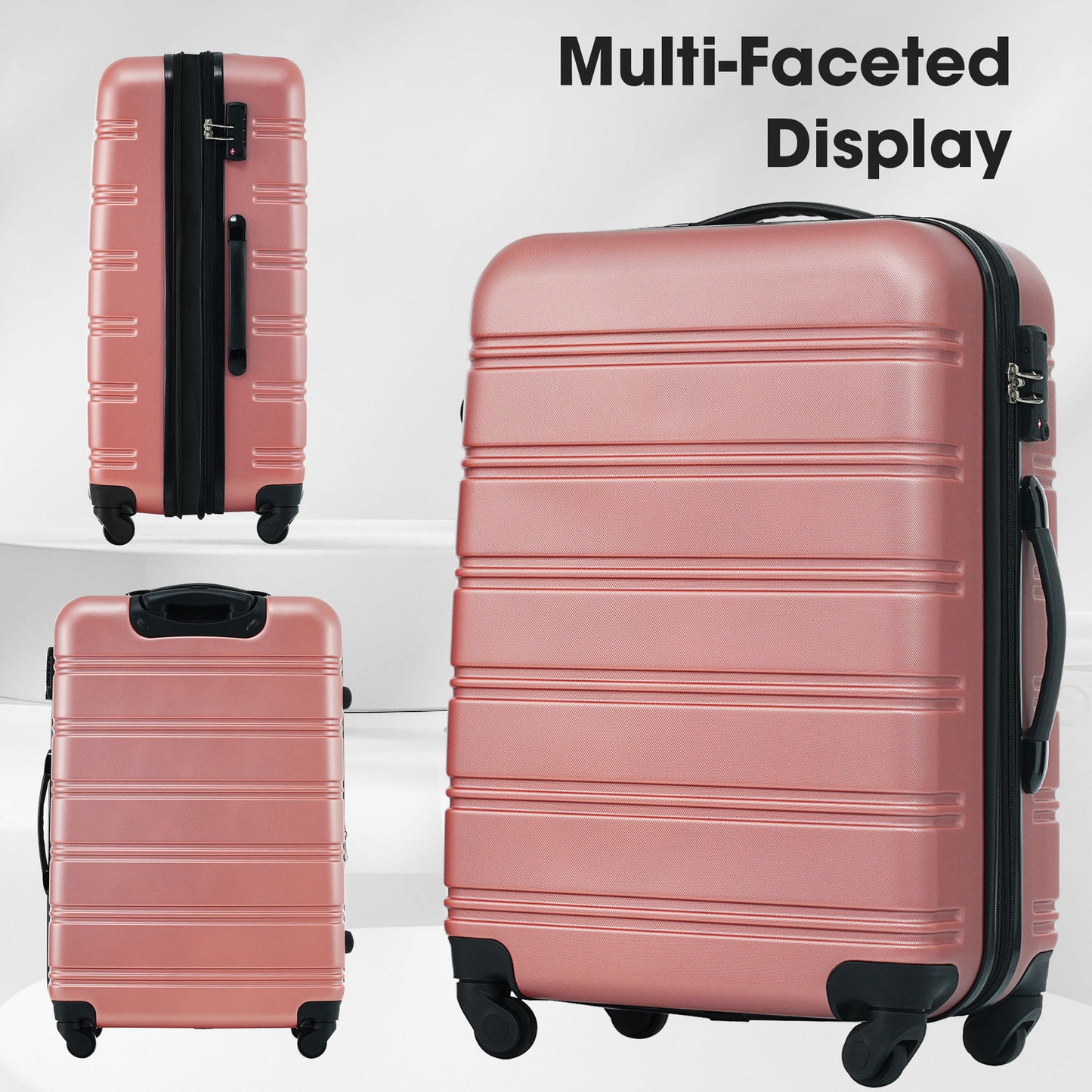 3 Piece Luggage Set Hardside Spinner Suitcase with TSA Lock 20" 24' 28" Available himalipasal