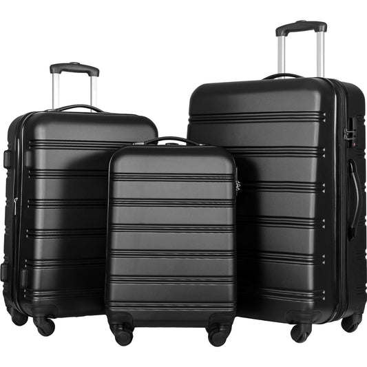 3 Piece Luggage Set Hardside Spinner Suitcase with TSA Lock 20" 24" 28" Available himalipasal