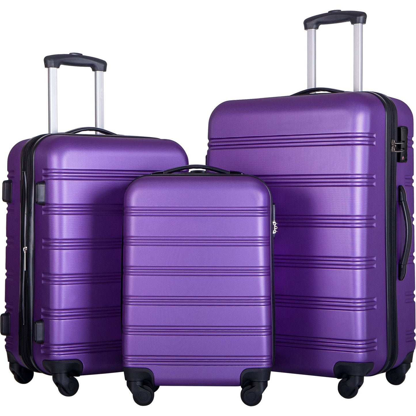 3 Piece Luggage Set Hardside Spinner Suitcase with TSA Lock 20" 24" 28" Available himalipasal