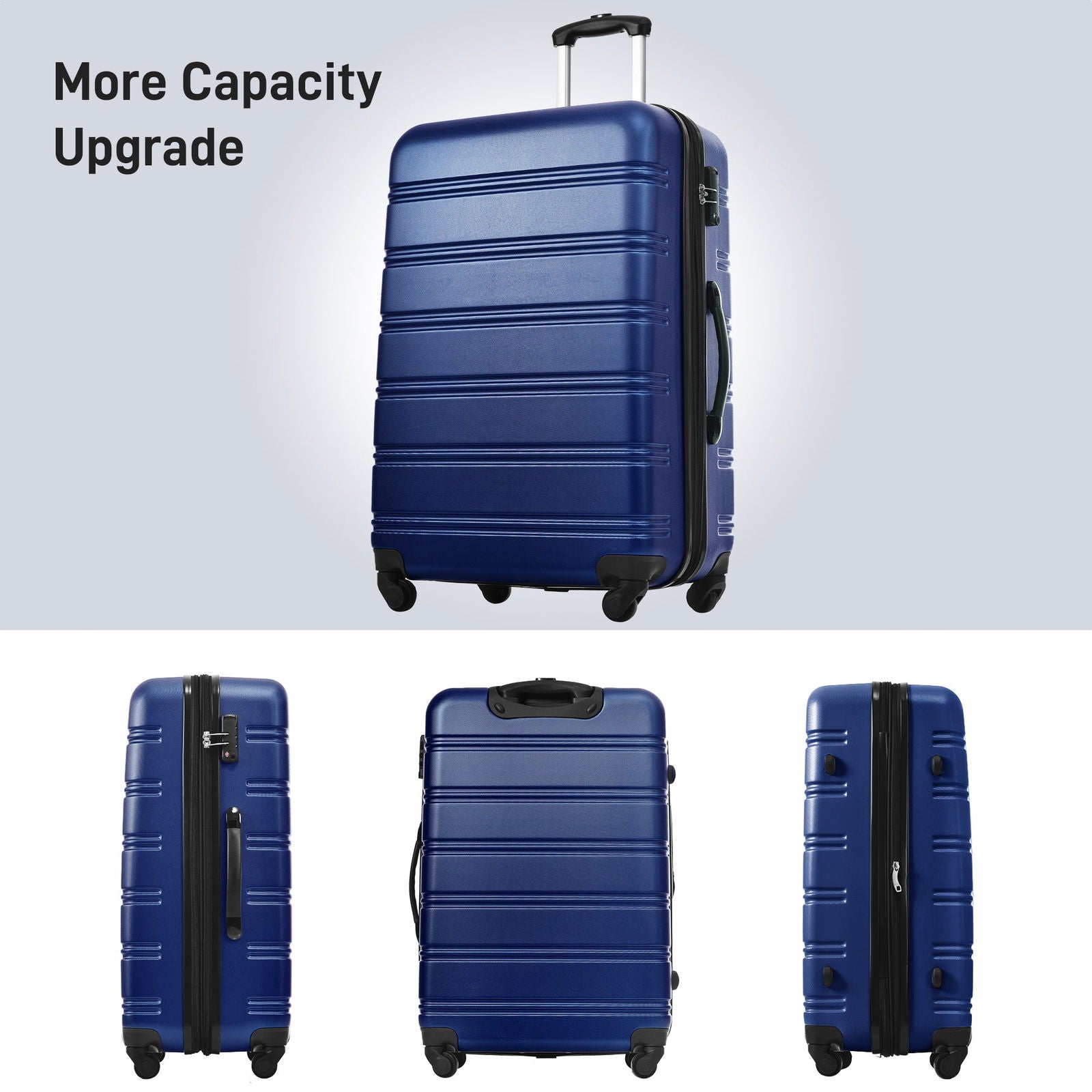 3 Piece Luggage Set Hardside Spinner Suitcase with TSA Lock 20" 24" 28" Available himalipasal