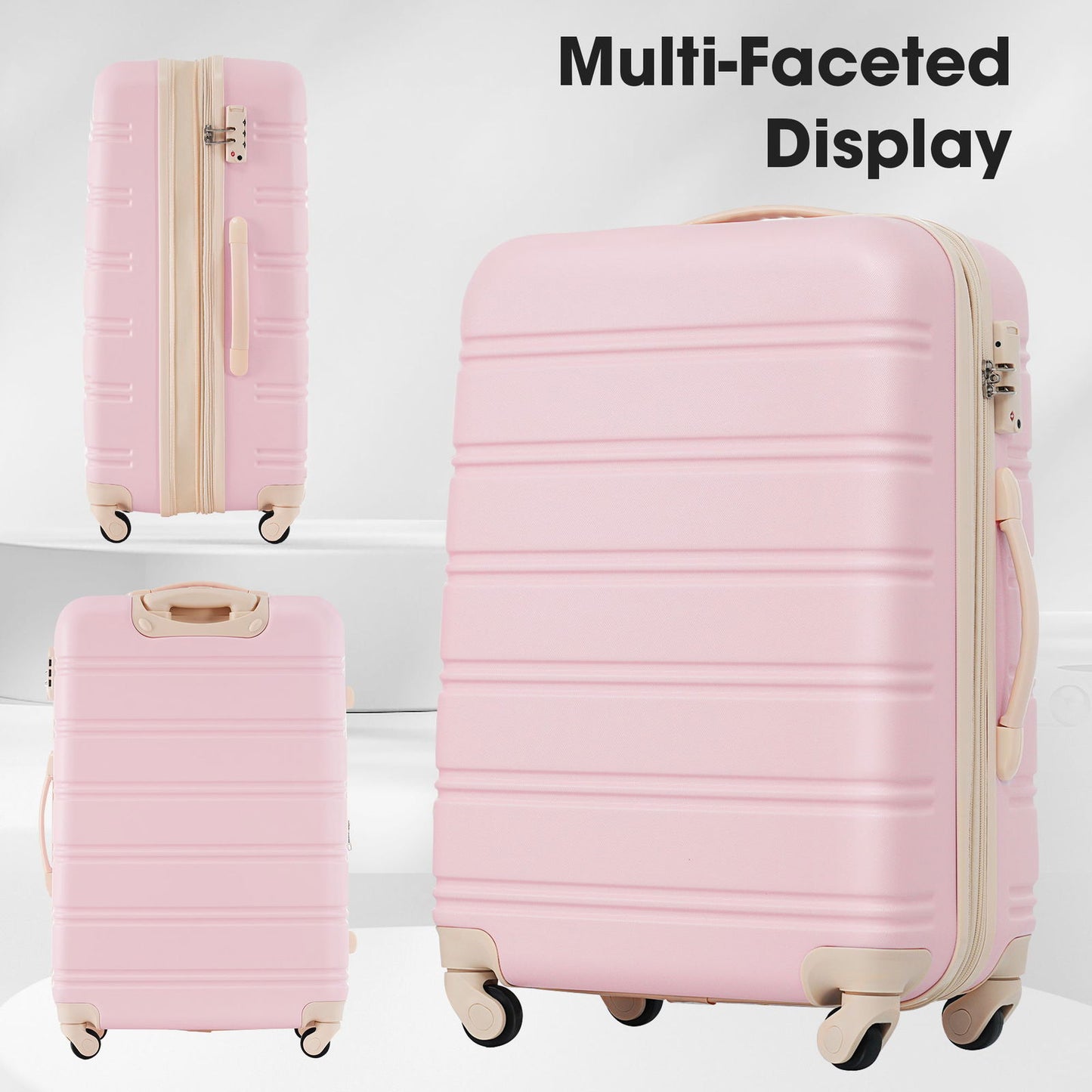 3 Piece Luggage Set Hardside Spinner Suitcase with TSA Lock 20" 24' 28" Available himalipasal