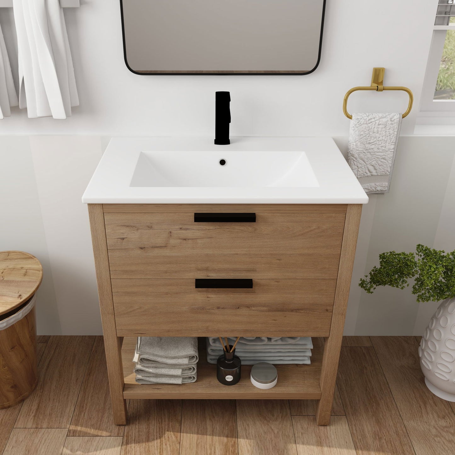 30 Inch Bathroom Vanity Plywood With 2 Drawers-BVB01030IMO-BL9075B himalipasal