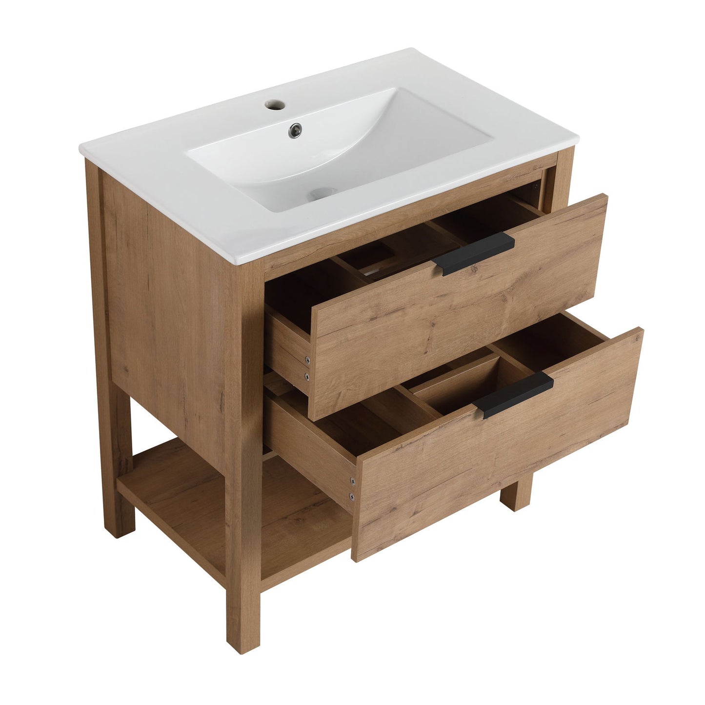 30 Inch Bathroom Vanity Plywood With 2 Drawers-BVB01030IMO-BL9075B himalipasal