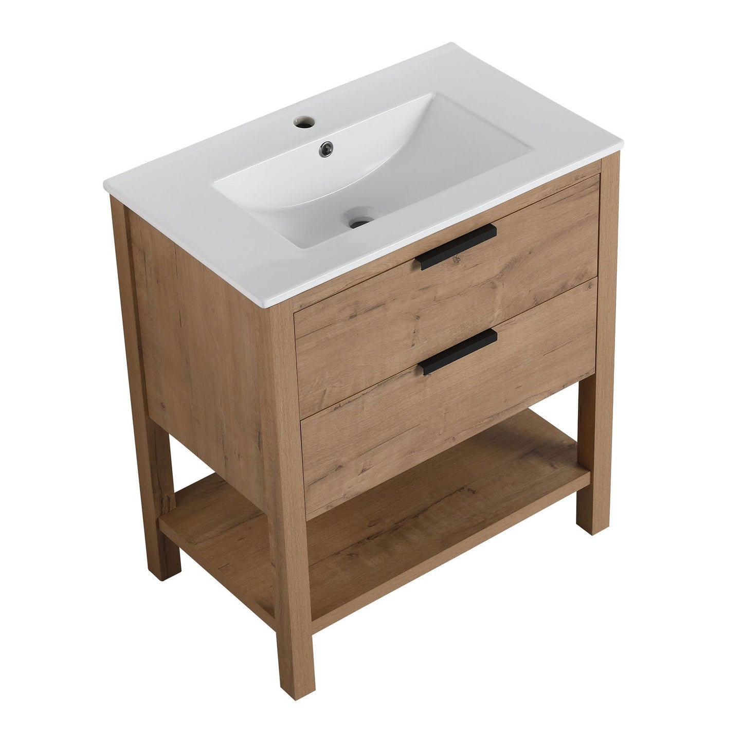 30 Inch Bathroom Vanity Plywood With 2 Drawers-BVB01030IMO-BL9075B himalipasal