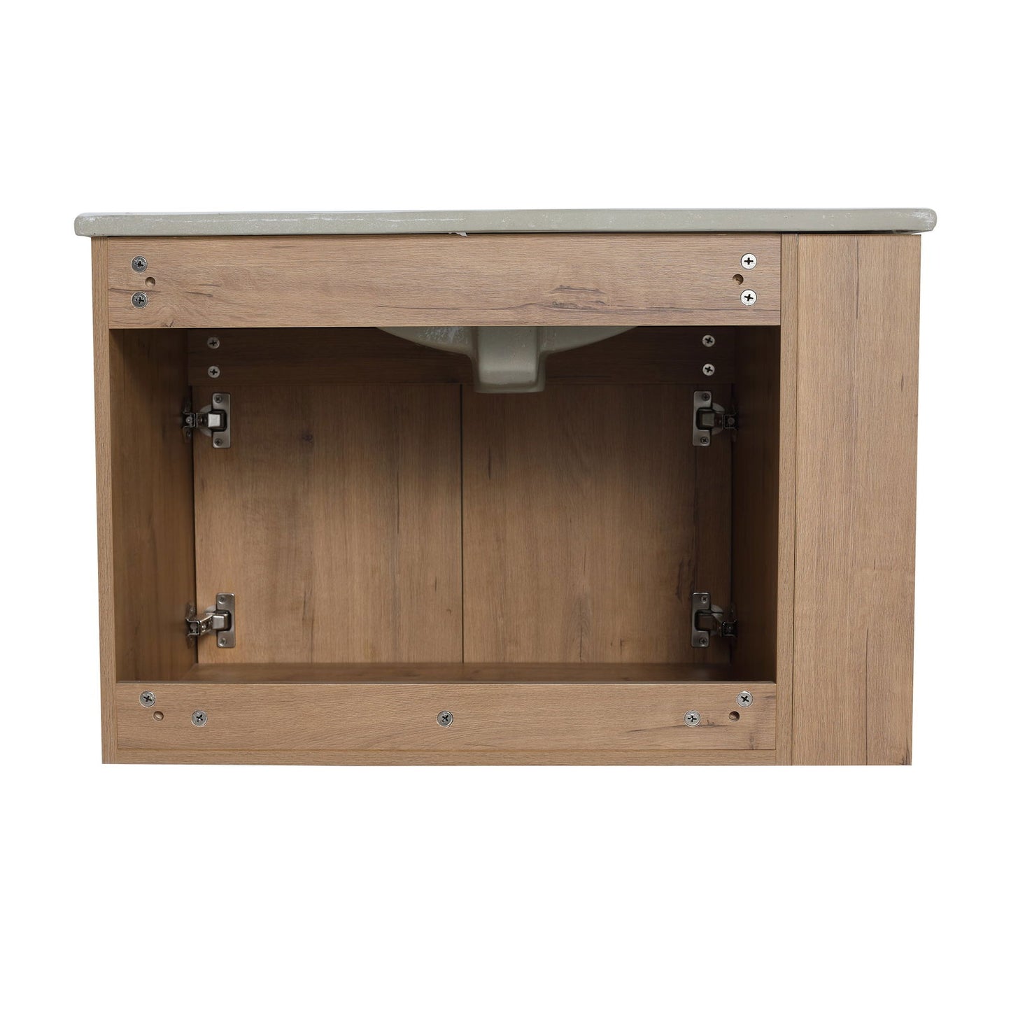 30 Inch Bathroom Vanity With Open Shelf, KD-PACKING-(Only Vanity, Without Basin) himalipasal