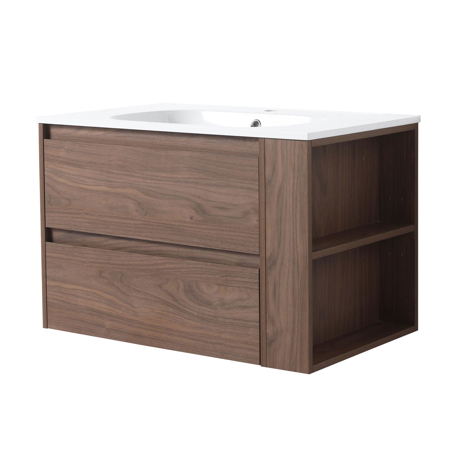 30" Wall Mounting Bathroom Vanity With Gel Sink, Soft Close Drawer himalipasal