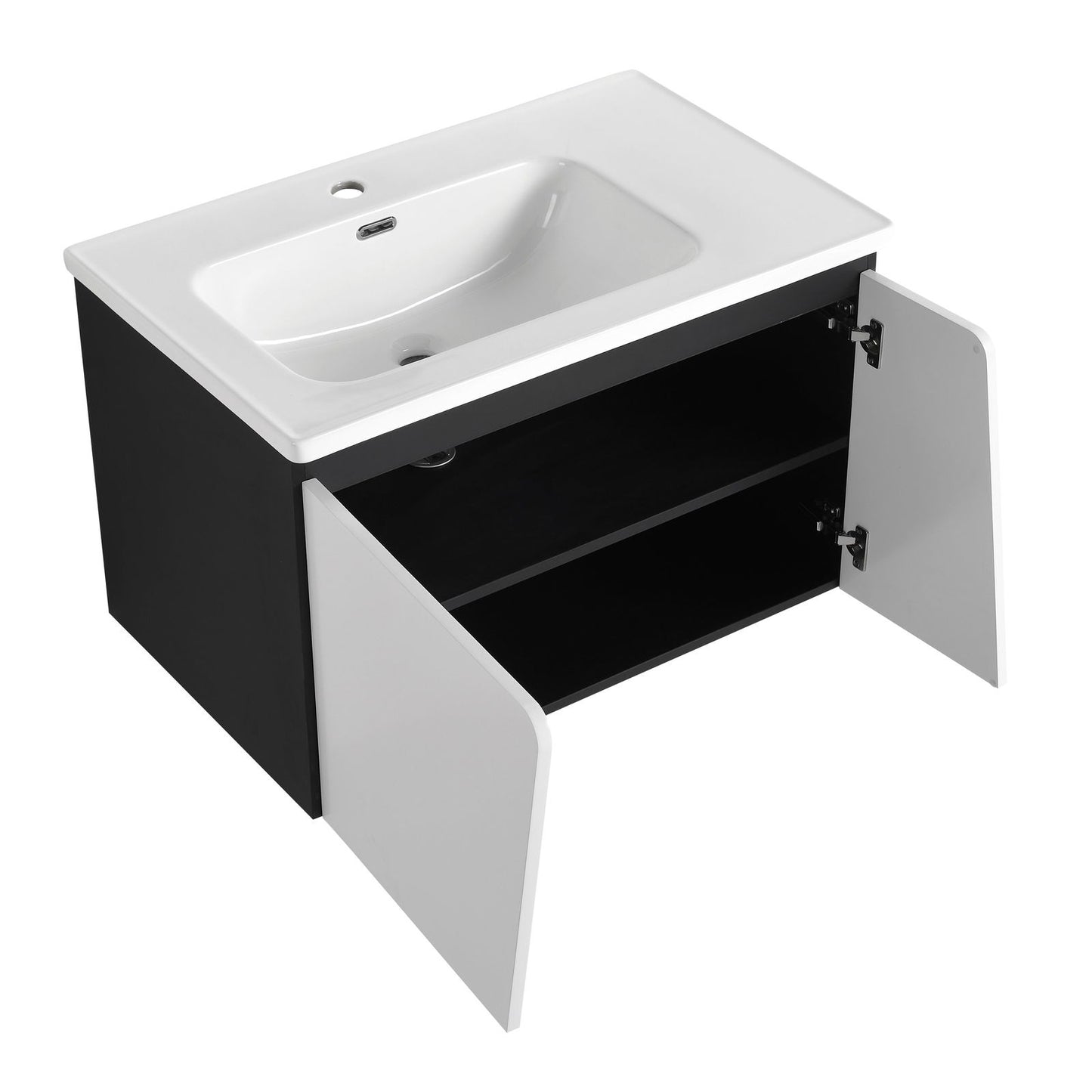 32' Floating Wall-Mounted Bathroom Vanity With Single Sink,& Soft-Close Cabinet Door himalipasal